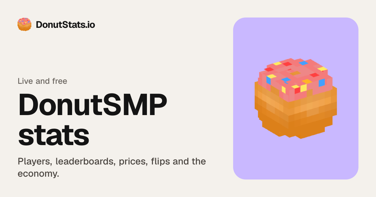 DonutSMP Player Stats Lookup | DonutStats
